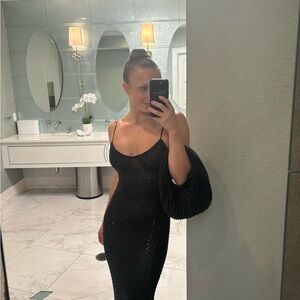 Meshki black beaded Chessie dress